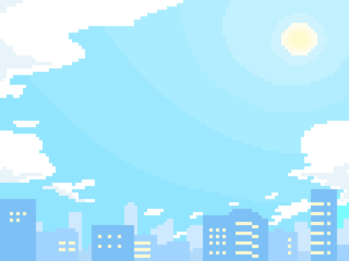 青空と街並みのイラスト